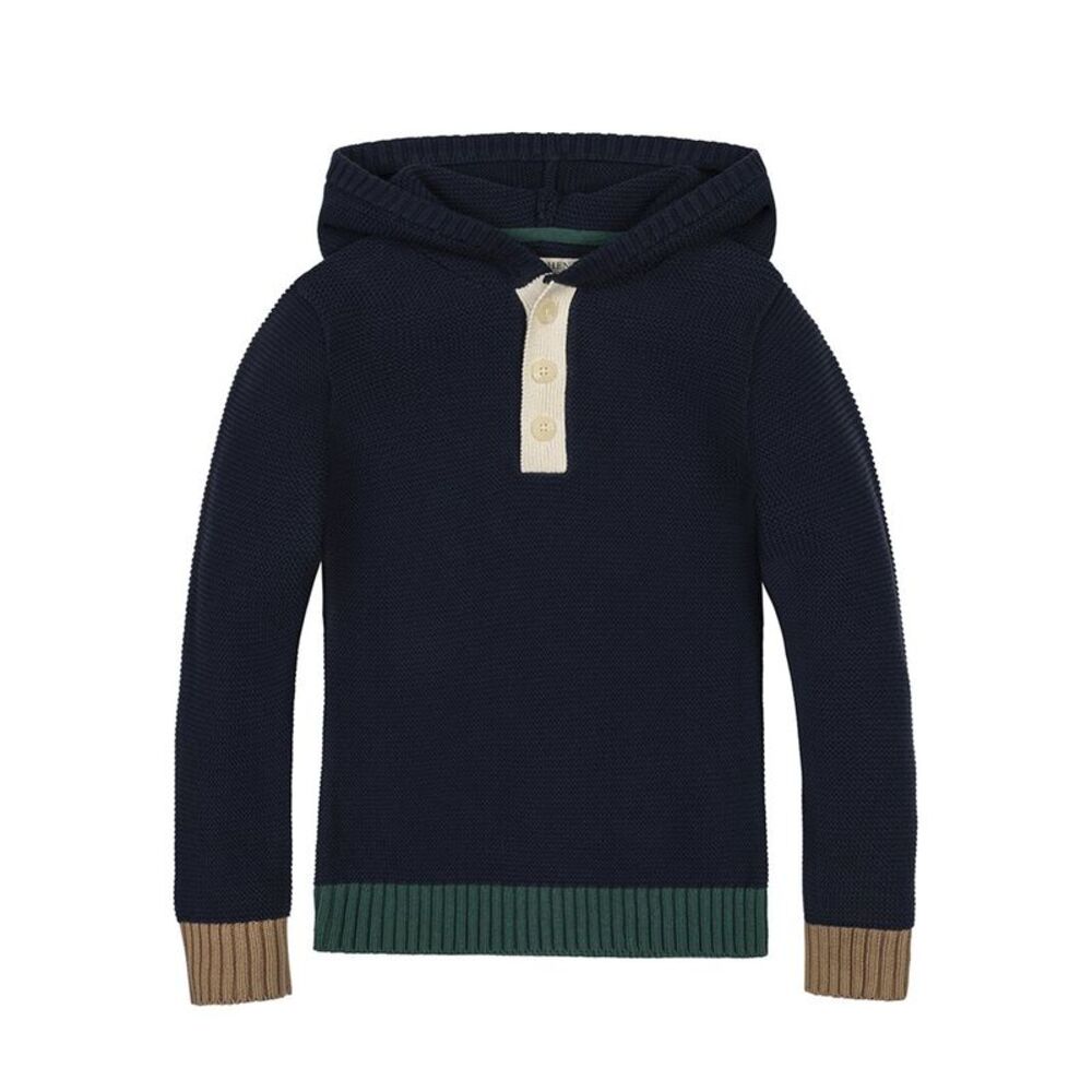 Hope & Henry Boys Organic Henley Sweater Hoodie